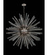 32 Light E27 Round Pendant Polished Nickel  Smoke Glass-9