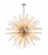 32 Light E27 Round Pendant Polished Nickel  Champagne Glass-1