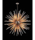 32 Light E27 Round Pendant Polished Nickel  Champagne Glass-3