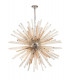 32 Light E27 Round Pendant Polished Nickel  Champagne Glass-4