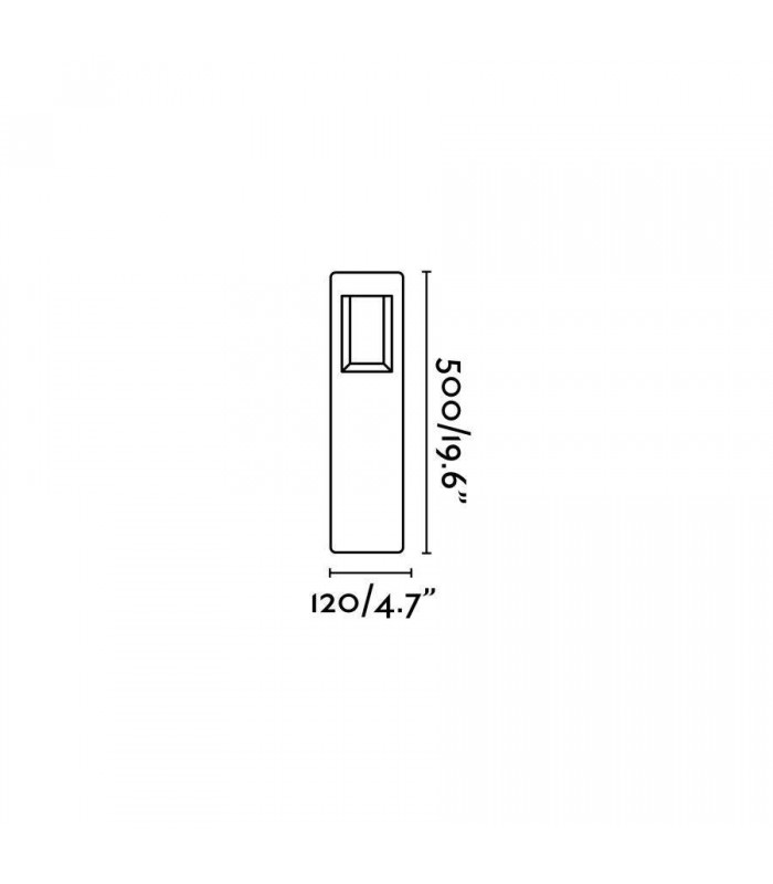 LED Outdoor Bollard Light Dark Grey IP54 - 2