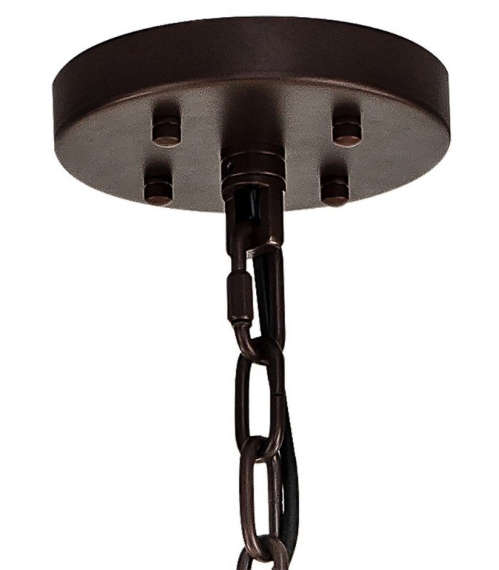 32 Light E27 Round Pendant Brown Oxide  Clear Glass-8