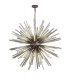 32 Light E27 Round Pendant Brown Oxide  Smoke Glass-1