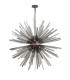 32 Light E27 Round Pendant Brown Oxide  Smoke Glass-4
