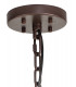 32 Light E27 Round Pendant Brown Oxide  Smoke Glass-8