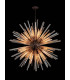 32 Light E27 Round Pendant Brown Oxide  Champagne Glass-3