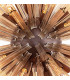 32 Light E27 Round Pendant Brown Oxide  Champagne Glass-6