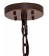 32 Light E27 Round Pendant Brown Oxide  Champagne Glass-8