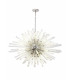 32 Light E27 Oval Pendant Polished Nickel  Clear Glass-1
