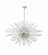 32 Light E27 Oval Pendant Polished Nickel  Clear Glass-4
