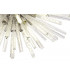 32 Light E27 Oval Pendant Polished Nickel  Clear Glass-7