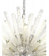 32 Light E27 Oval Pendant Polished Nickel  Clear Glass-8