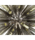 32 Light E27 Oval Pendant Polished Nickel  Smoke Glass-6