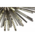 32 Light E27 Oval Pendant Polished Nickel  Smoke Glass-7