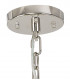 32 Light E27 Oval Pendant Polished Nickel  Smoke Glass-9