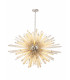 32 Light E27 Oval Pendant Polished Nickel  Champagne Glass-1