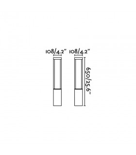 LED Outdoor Bollard Light Rust Brown IP54 - 2