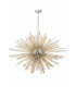 32 Light E27 Oval Pendant Polished Nickel  Champagne Glass-4