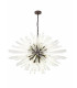 32 Light E27 Oval Pendant Brown Oxide  Clear Glass-1