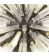 32 Light E27 Oval Pendant Brown Oxide  Clear Glass-6