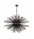 32 Light E27 Oval Pendant Brown Oxide  Smoke Glass-4