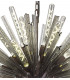 32 Light E27 Oval Pendant Brown Oxide  Smoke Glass-8