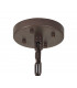 32 Light E27 Oval Pendant Brown Oxide  Smoke Glass-9