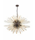 32 Light E27 Oval Pendant Brown Oxide  Champagne Glass-4