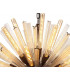 32 Light E27 Oval Pendant Brown Oxide  Champagne Glass-8