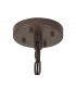32 Light E27 Oval Pendant Brown Oxide  Champagne Glass-9