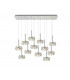 12 Light G9 2m Linear Pendant With Polished Chrome And Crystal Shade-1