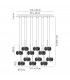 12 Light G9 2m Linear Pendant With Polished Chrome And Crystal Shade-2