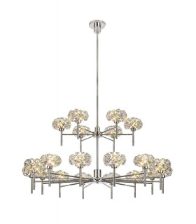 20 Light G9 2-Tier Light With Polished Chrome And Crystal Shade-1