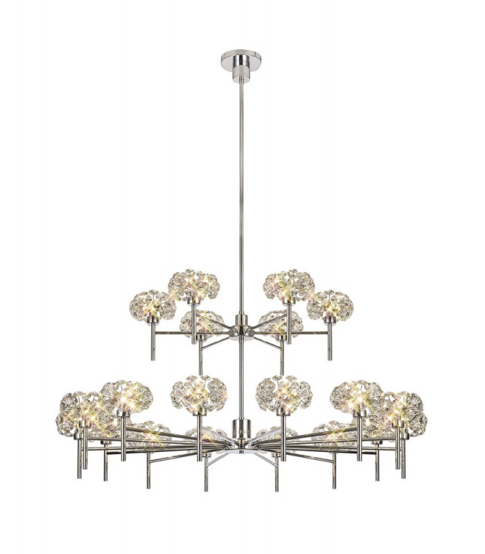 20 Light G9 2-Tier Light With Polished Chrome And Crystal Shade-1