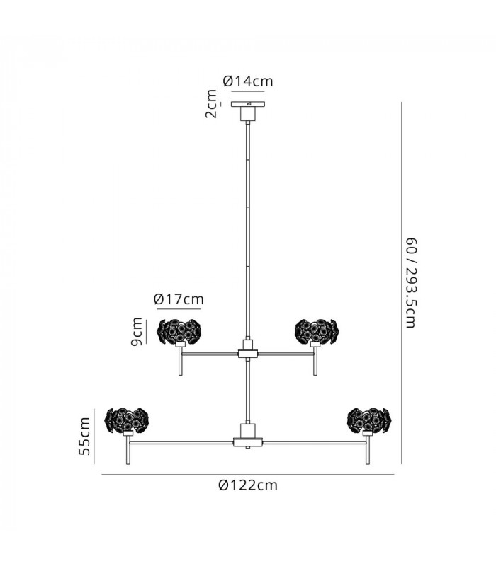 20 Light G9 2-Tier Light With Polished Chrome And Crystal Shade-2