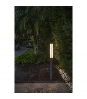 LED Outdoor Tall Bollard Light Dark Grey IP54 - 2