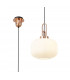 1 Light Pendant E27 With 30cm Pumpkin Shaped Ribbed Glass Opal Copper Matt Black-1