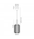 1 Light Pendant E27 With 20cm Tubular Ribbed Glass Opal Copper Matt Black-2