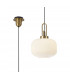 1 Light Pendant E27 With 30cm Pumpkin Shaped Ribbed Glass Opal Brass Gold Matt Black-1