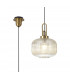 1 Light Pendant E27 With 30cm Pumpkin Shaped Ribbed Glass Champagne Brass Gold Matt Black-1