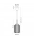 1 Light Pendant E27 With 20cm Tubular Ribbed Glass Opal Black Chrome Matt Black-2