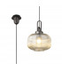1 Light Pendant E27 30cm Pumpkin Shaped Ribbed Glass Champagne Black Aged Pewter-1