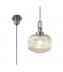 1 Light Pendant E27 30cm Pumpkin Shaped Ribbed Glass Champagne Antique Silver Black-1