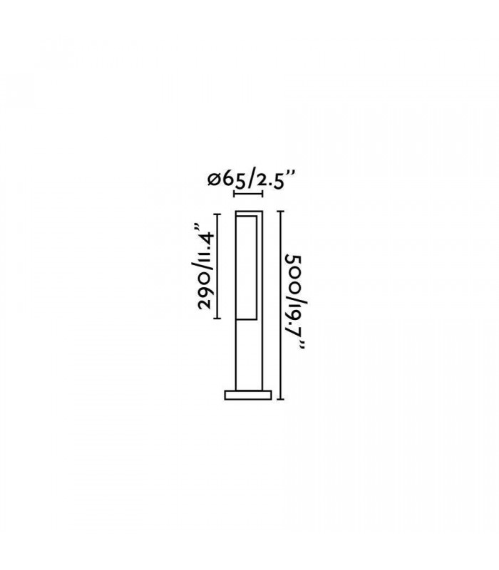 LED Outdoor Short Bollard Light Dark Grey IP54 - 2