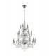 Allegany Chandelier Pendant, 29 Light E14, Polished Chrome, Clear Glass, Crystal, Item Weight: 23.8kg