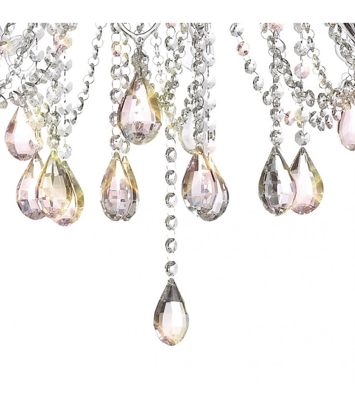 Allegany Chandelier Pendant, 29 Light E14, Polished Chrome, Clear Glass, Crystal, Item Weight: 23.8kg