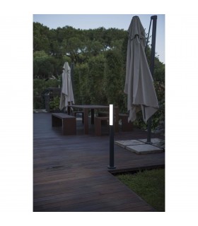 LED Outdoor Tall Bollard Light Dark Grey IP54 - 2