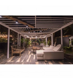 LED Outdoor Surface Mounted Ceiling Light Dark Grey IP54 - 2