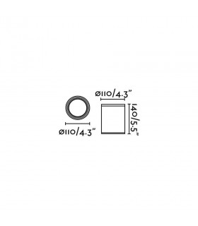1 Light Outdoor Surface Mounted Ceiling Light White IP44 - 2