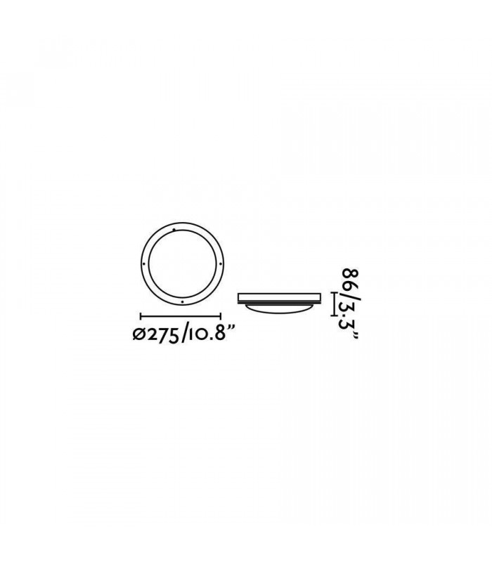 1 Light Outdoor Ceiling Light White, Grey IP54, E27 - 3
